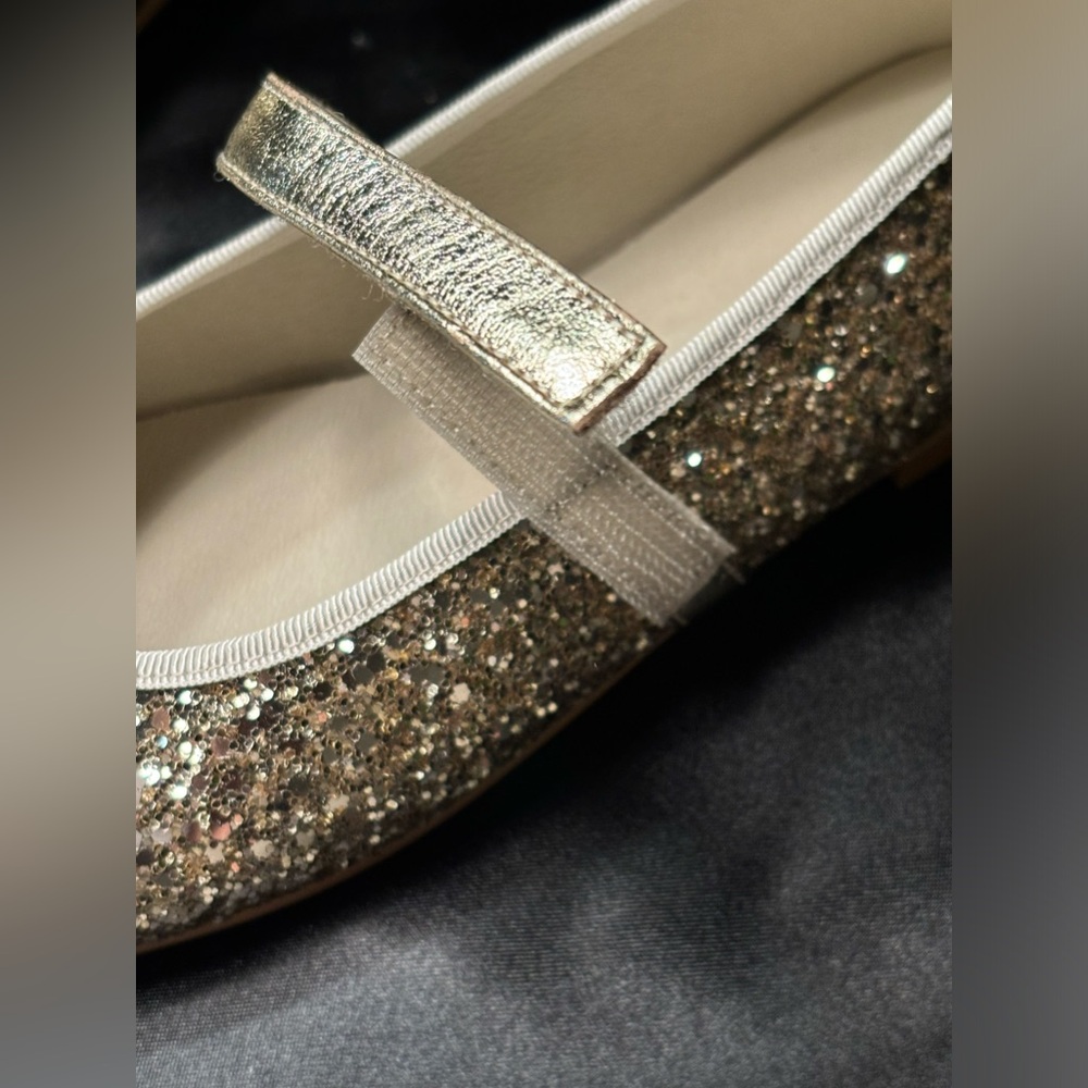 NEW Childrenchic Girls' Gold Glitter Mary Jane Flats - Picture 7 of 12